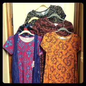 Lot XXS LuLaRoe Carly x 5 EUC  PLUS 1 NWT Joy